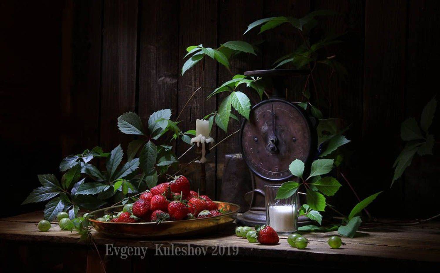 клубника, ягоды, весы, натюрморт, евгений кулешов, кулешов,, Кулешов Евгений