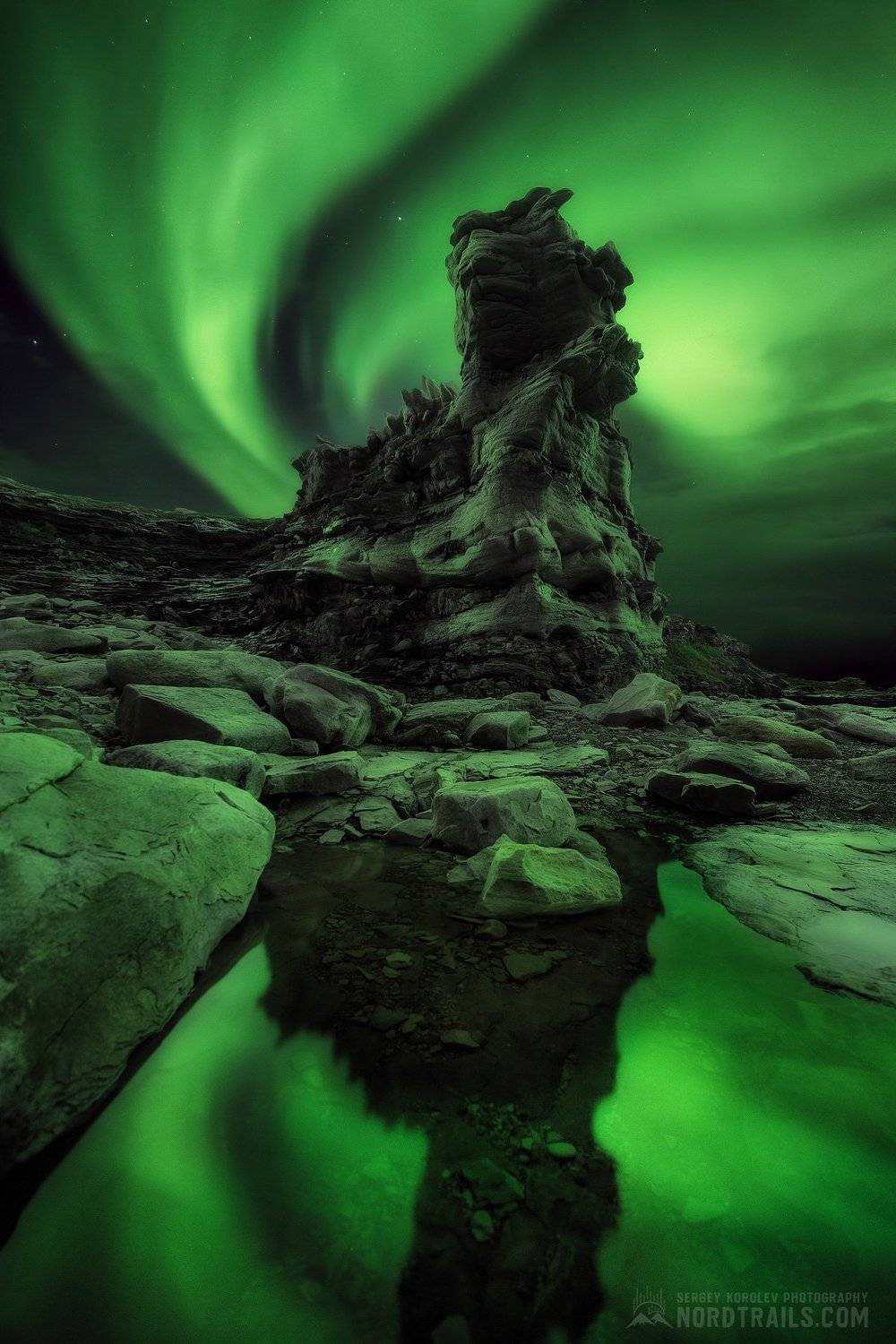 кольский, кольский полуостров, рыбачий, рыбачий полуостров, северное сияние, полярное сияние, север, Сергей Королев