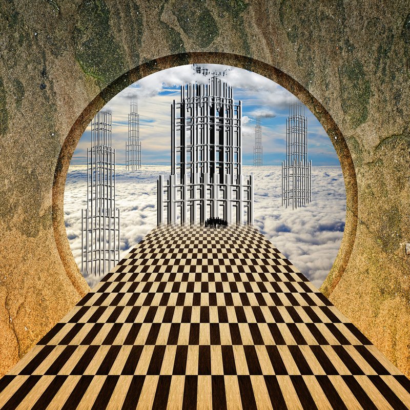 art, collage, color, colors, color image, composing, concept, conceptual,  digital, editing, photography, photo collage, surreal, surrealism, Manifestation of the Imaginary фото превью