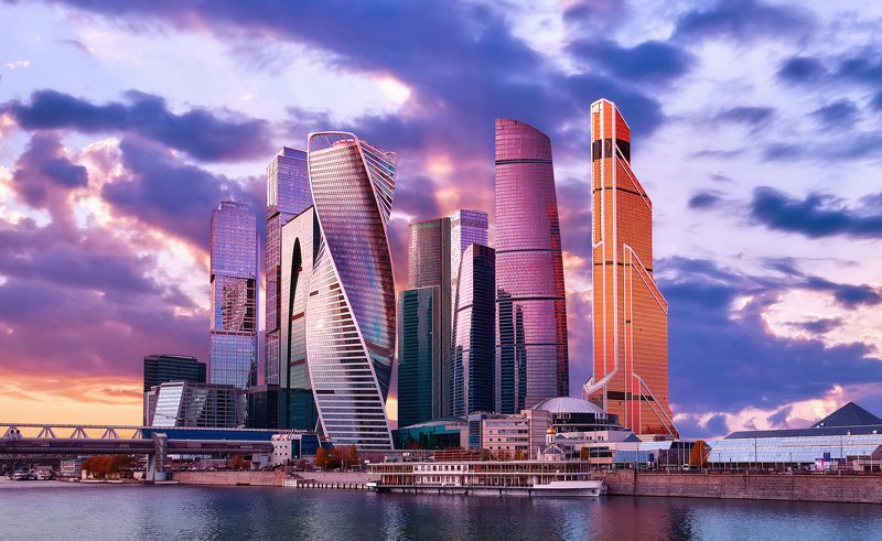 москва - сити На закате дня... фото превью