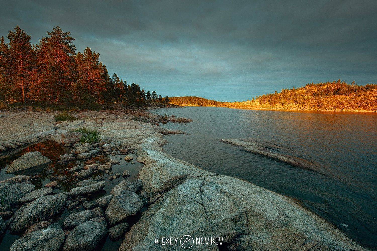 утро, рассвет, русский север, пейзаж, озеро, ладога, Алексей Новиков
