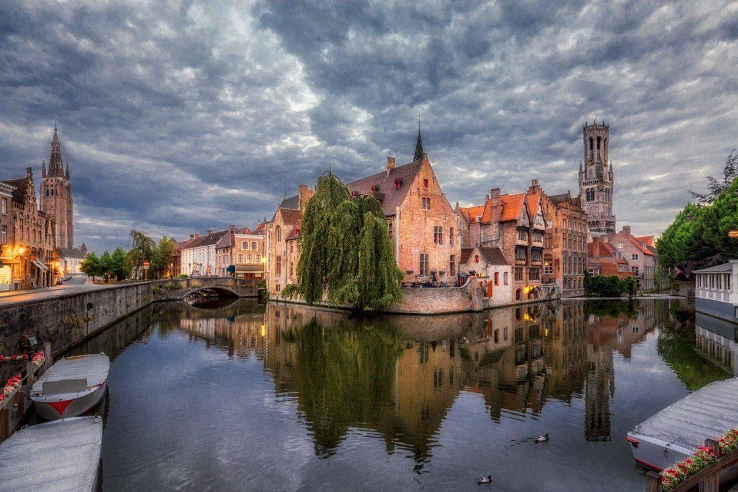 брюгге, бельгия, утро, brugge, bruges, belgique, belgien, Виктор Климкин