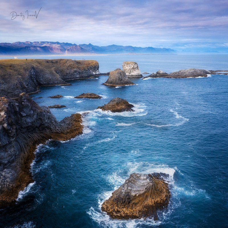 море, океан, исландия, пейзаж, вода Gatklettur фото превью