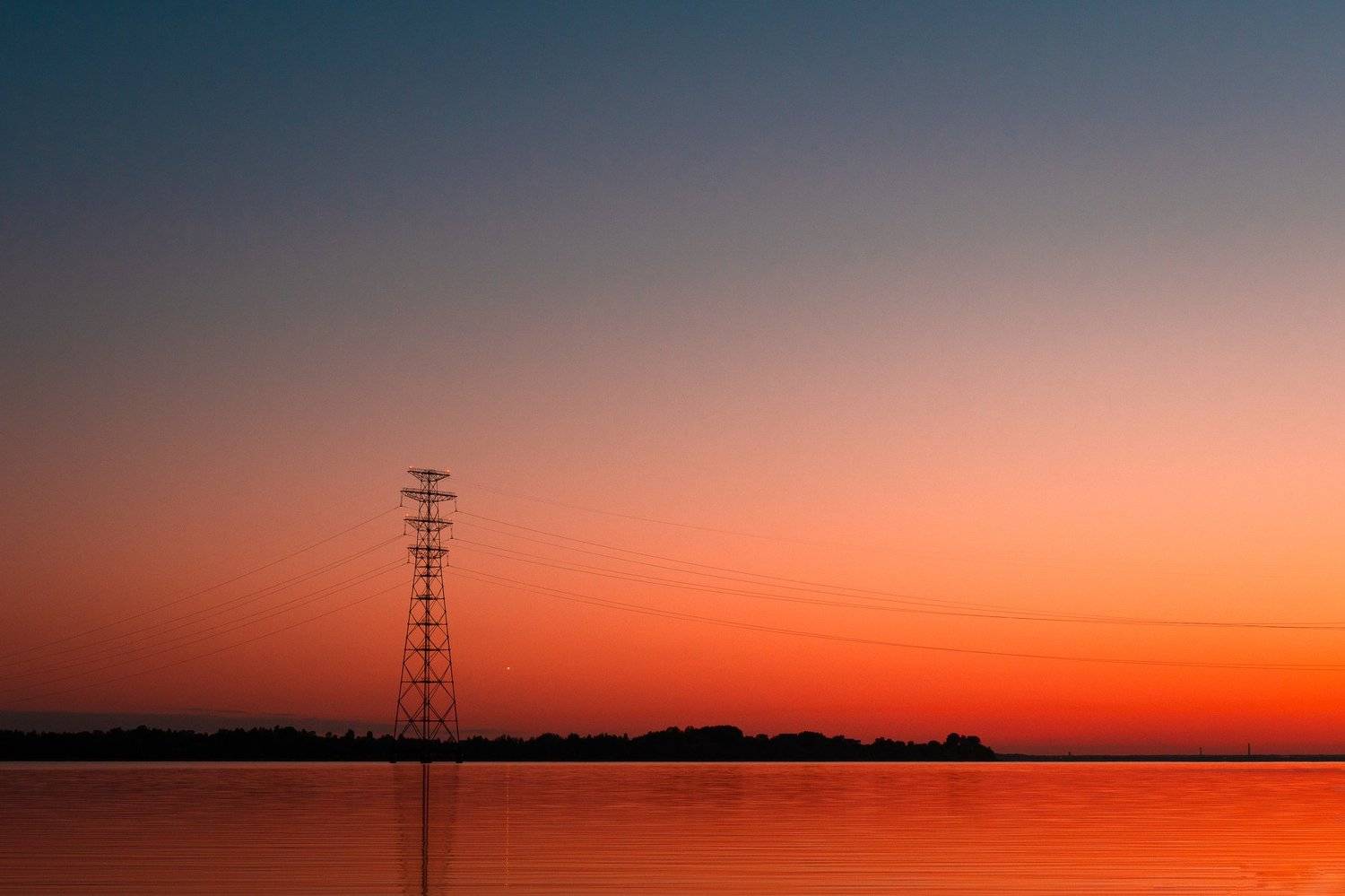 пейзаж,закат, лето,вода,минимализм , Дмитрий Рябцев