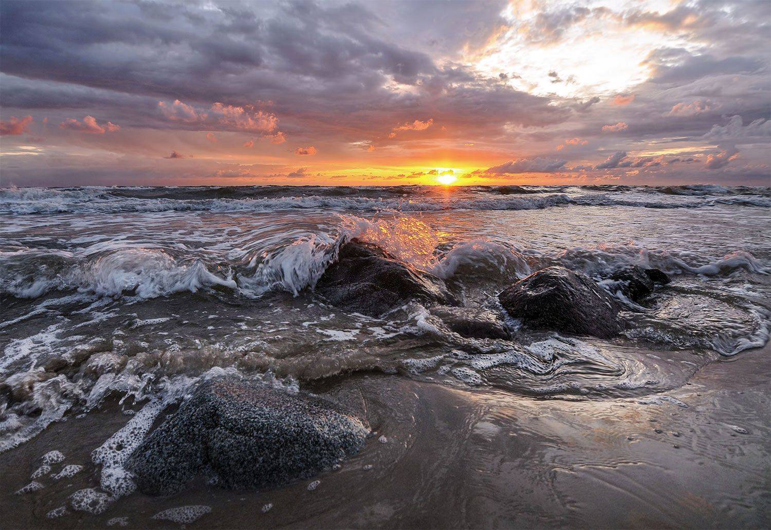 sunset,clouds,evening, sea,colors, Daiva Cirtautė