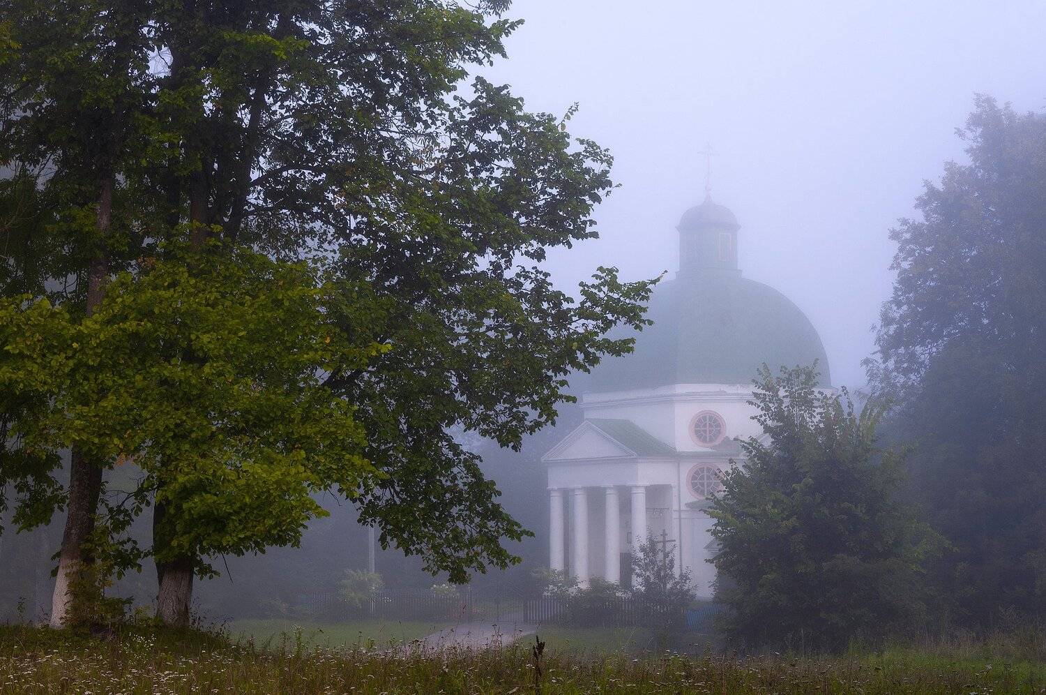 туман,лето,храм,высокое,природа,россия, Павел Ныриков