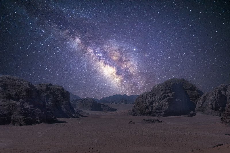 jordan desert wadi rum milky way sony laowa long exposure nightscape  фото превью