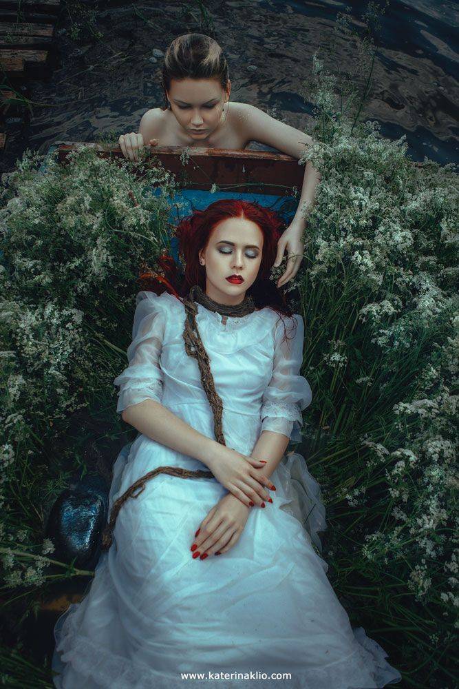 mermaid, art, portrait, photo, red, ginger, couple, fairy, fairy tale, fantasy, fine art, fantastic, drama, nature, Катерина Клио