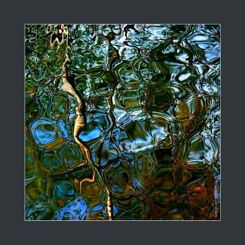 абстракция речной витраж. отражение. 2019 фото превью