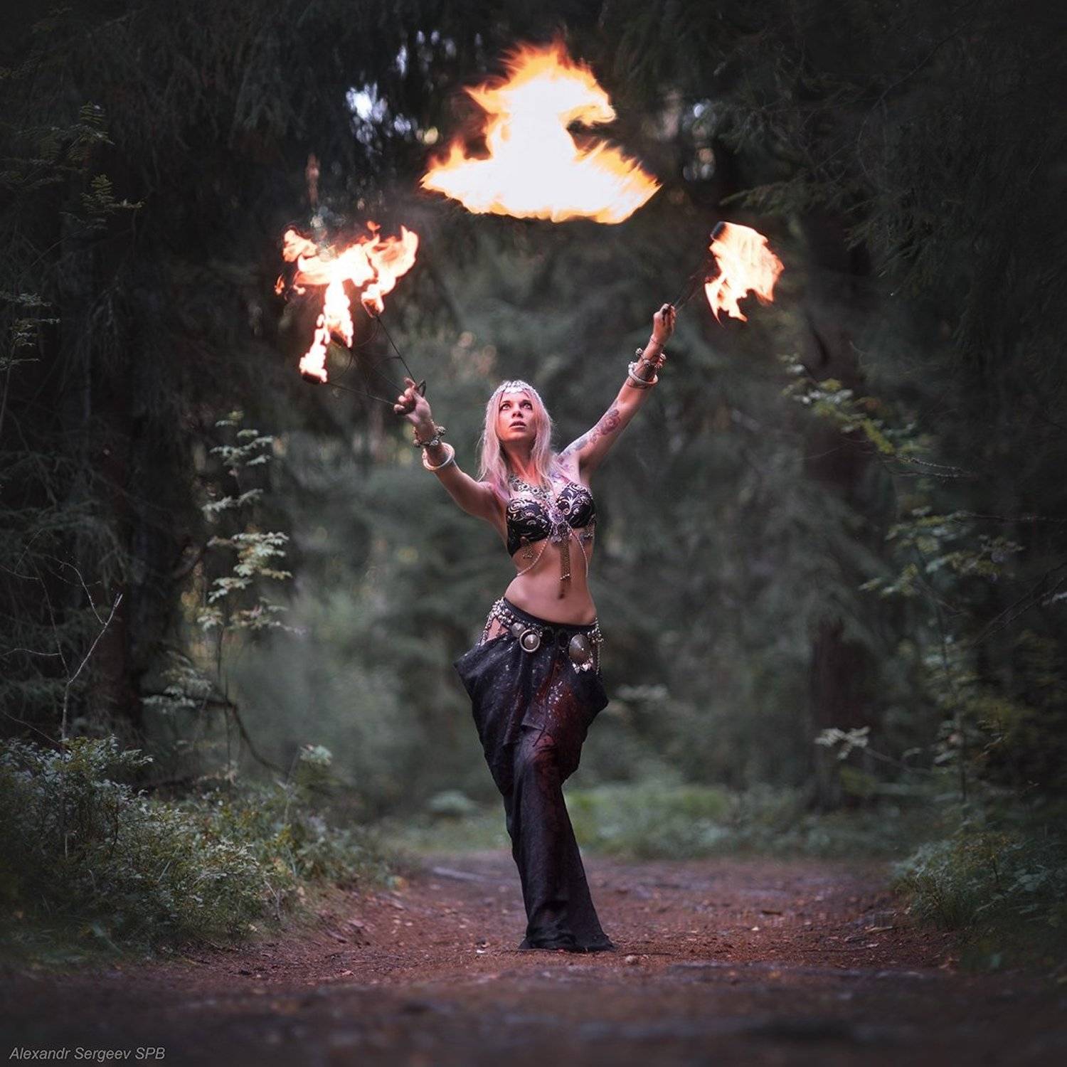 девушка,огонь,арт,фото-арт,настроение,страсть, Александр Сергеев