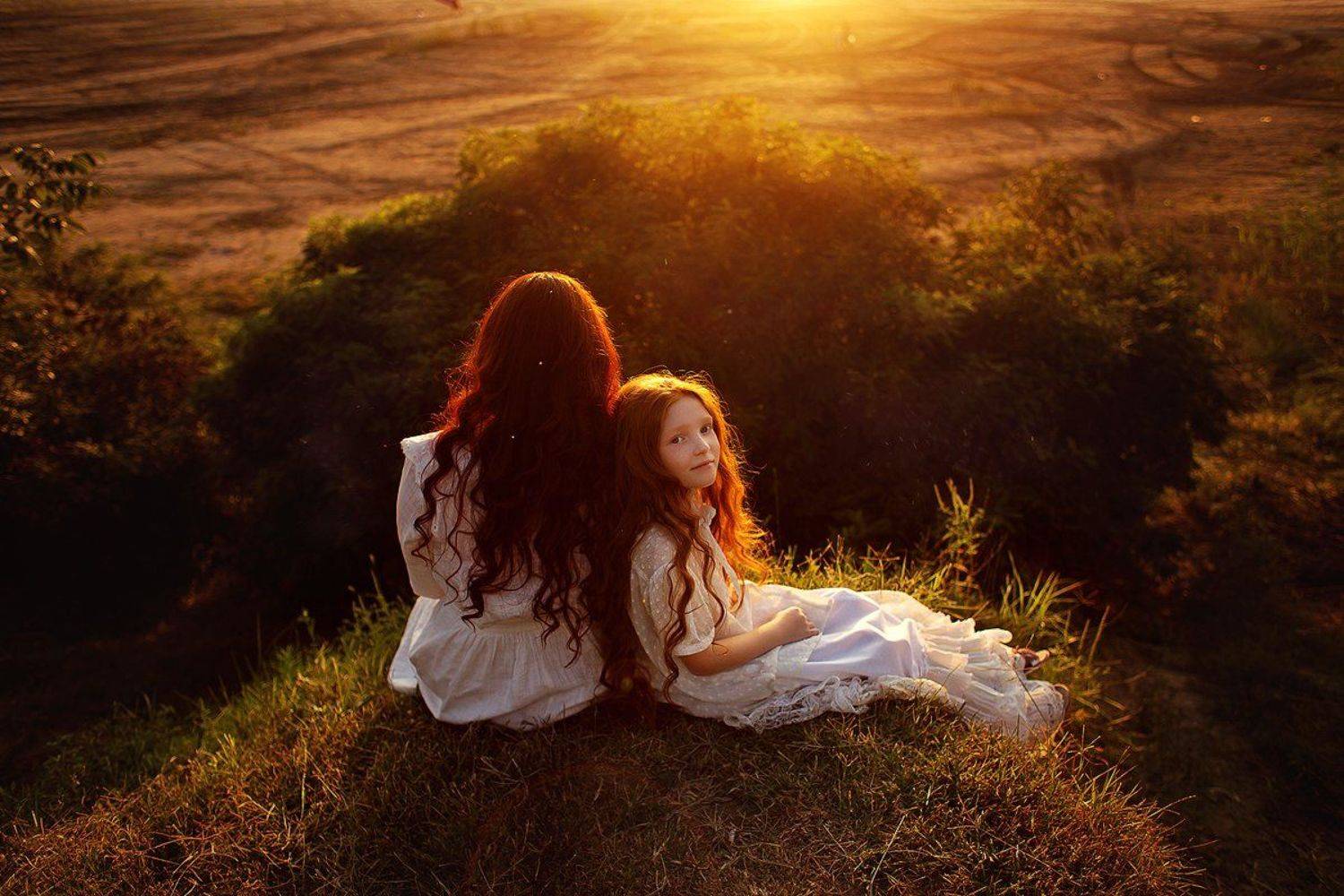 закат, влада былич, фотограф влада былич, семейный портрет, контровой свет, рыжие волосы, фотограф в краснодаре, Былич Влада