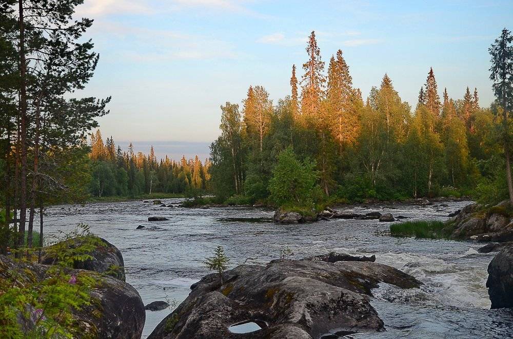 карелия, закат, река, лес, Владимир Брагилевский