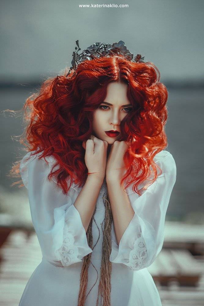 mermaid, art, portrait, photo, red, ginger, couple, fairy, fairy tale, fantasy, fine art, fantastic, drama, nature, Катерина Клио