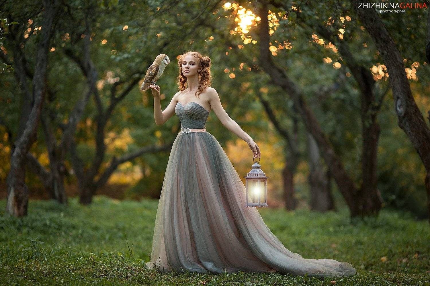 девушка, портрет, сова, природа, лицо, рыжая, фонарь, свет, фотография, фотограф, москва, portrait, face, girl, Галина Жижикина