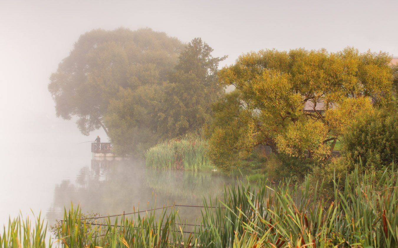 беларусь, озеро, осень, рассвет, рыбалка, сентябрь, туман, утро, Вейзе Максим