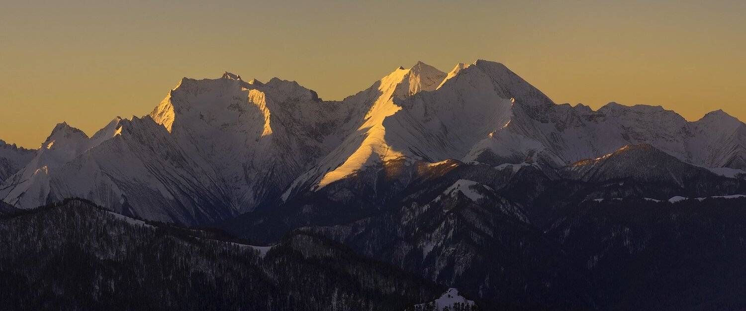 горы, кавказ, рассвет, FEDOR