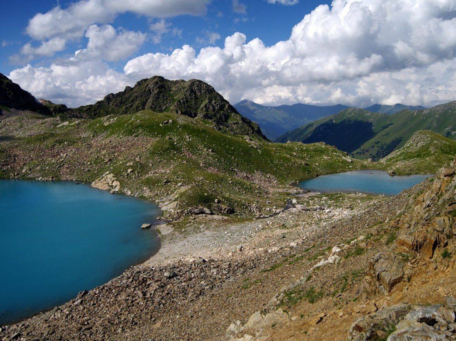 горы, озеро, небо, облака, Арсен Алабердов