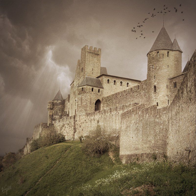 carcassonne Un vieux chateau фото превью