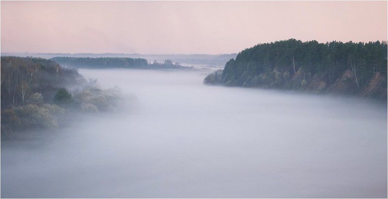 туман, апрель, ветлуга, россия И снова туман фото превью