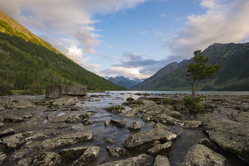 пейзаж, алтай, мультинскиеозера Закат на Мультинских озерах фото превью