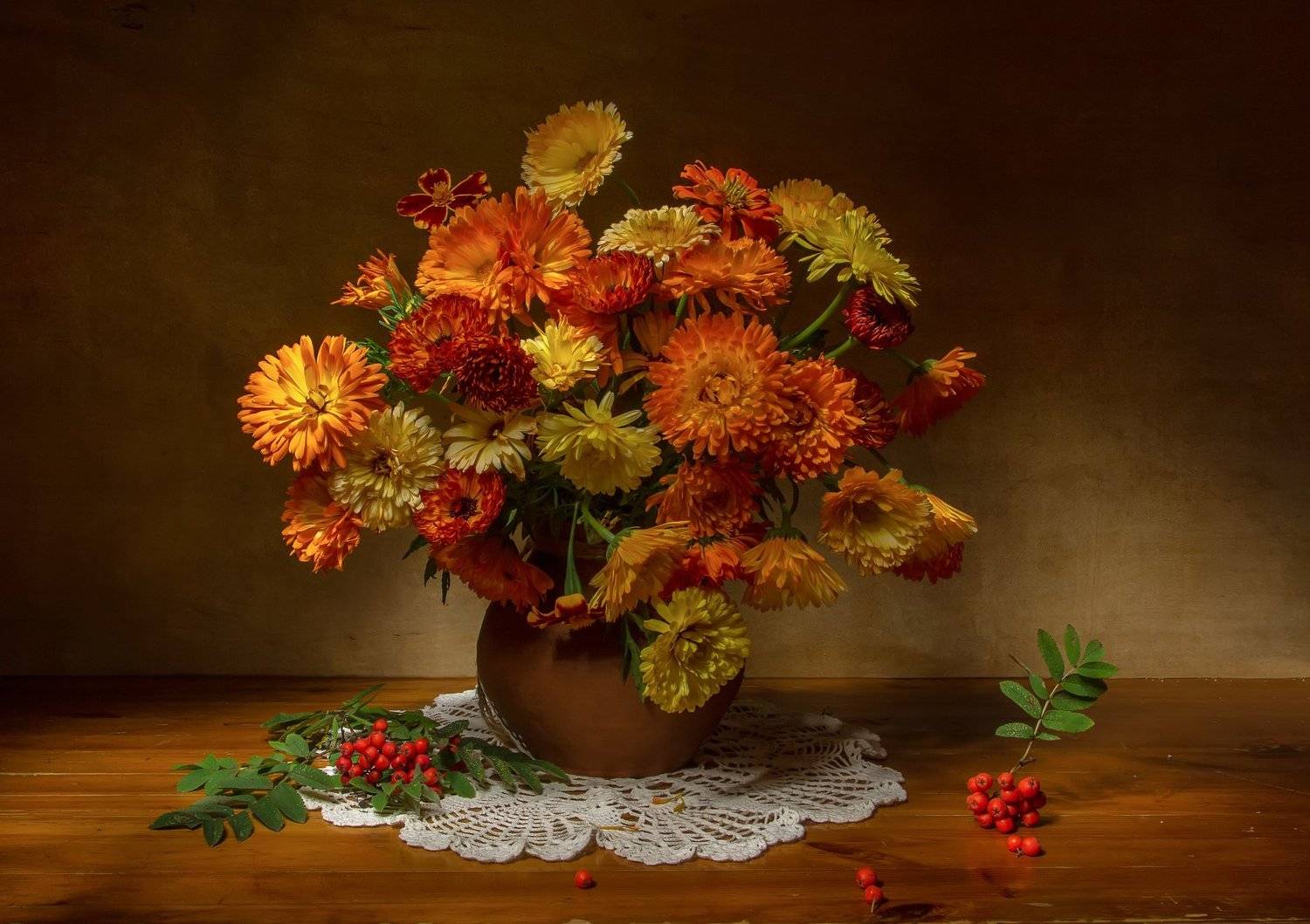 натюрморт, календула, Татьяна Феденкова