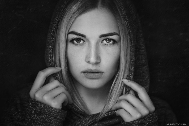 girl, portrait, art, девушка, портрет, черно-белое, blackandwhite  фото превью