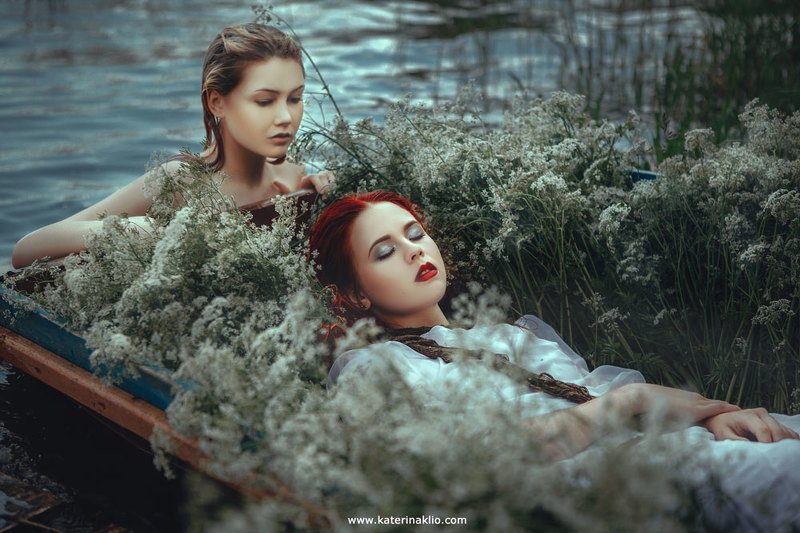 mermaid, art, portrait, photo, red, ginger, couple, fairy, fairy tale, fantasy, fine art, fantastic, drama, nature Mermaid фото превью