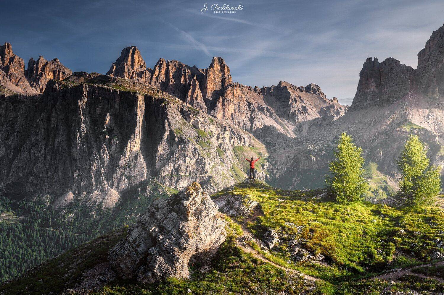 dolomites, italy, morning, light, shadows, landscape, sunrise, Jakub Perlikowski
