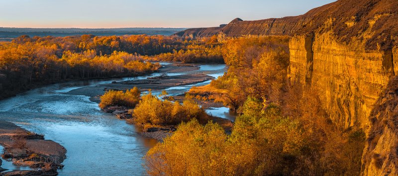 Осень на реке Кубань фото превью