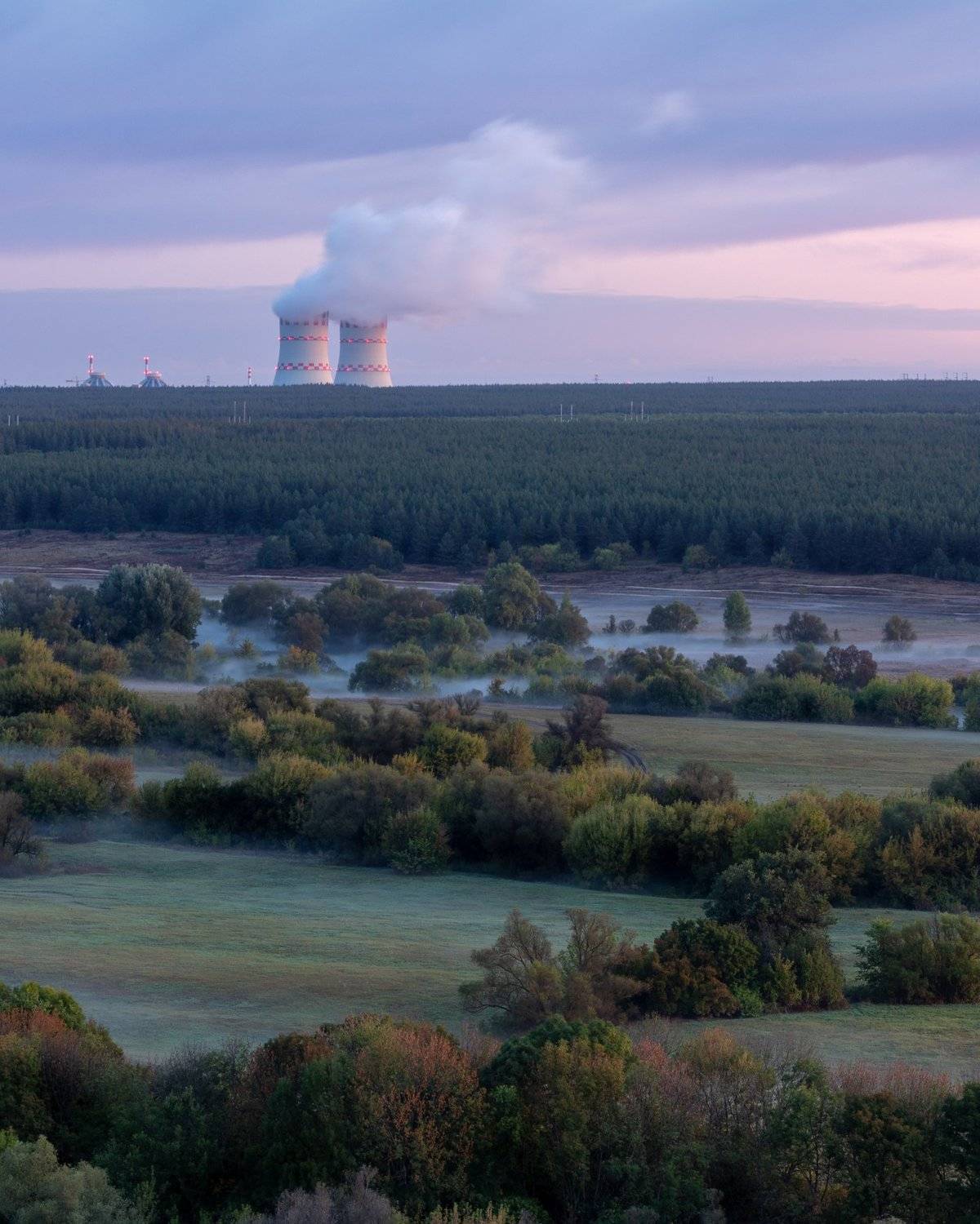 morning landscape sunrise haze river autumn утро пейзаж рассвет туман река осень, Александр Хрипушин