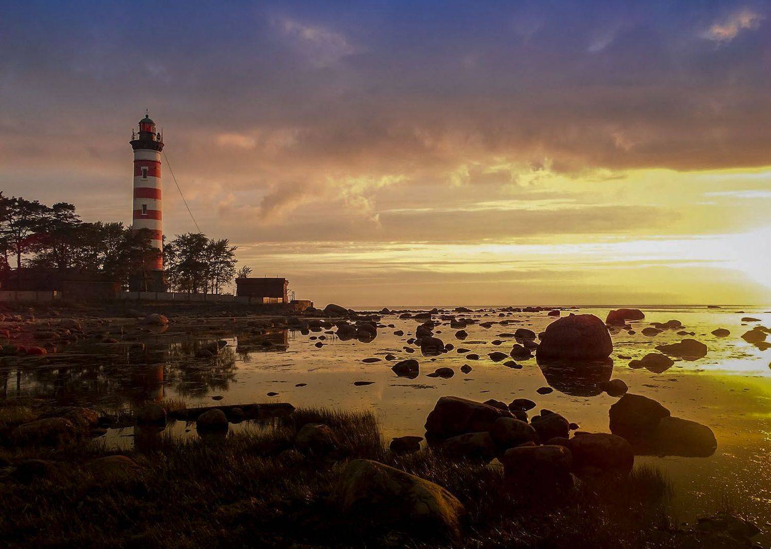 шепелевский маяк, море, камни, вечер, закат,, Алиева Татьяна