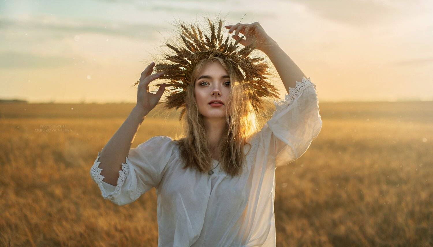 девушка, сказка, лето, волшебство, фото, арт, портрет , поле, пшеница, колос, Вилина Арбузова