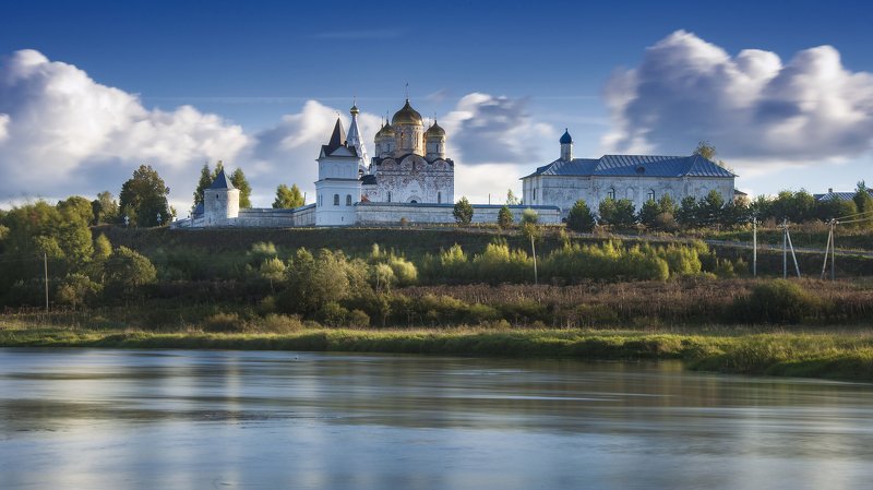 облака,река,сень,подмосковье,можайск,монастырь *** фото превью