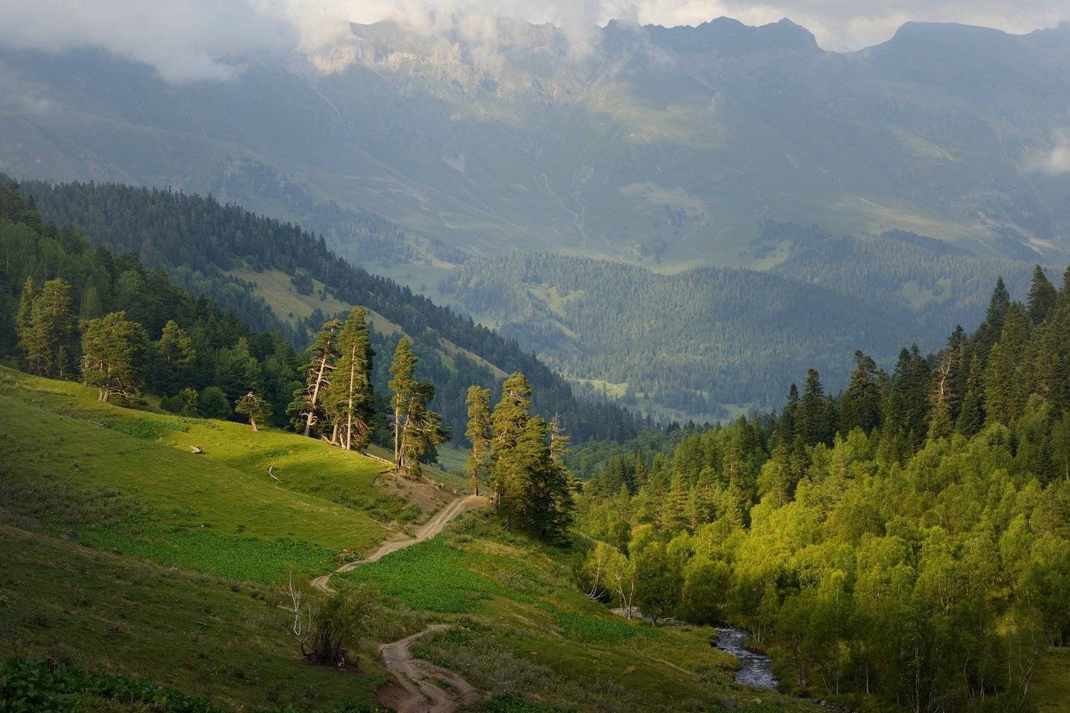 горы кавказ вечер архыз, Александр Жарников