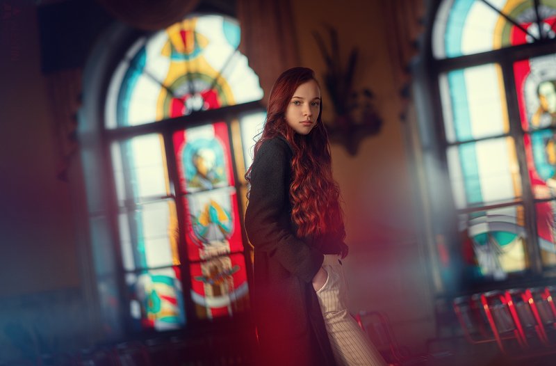 портрет, девушка, улица Полина фото превью