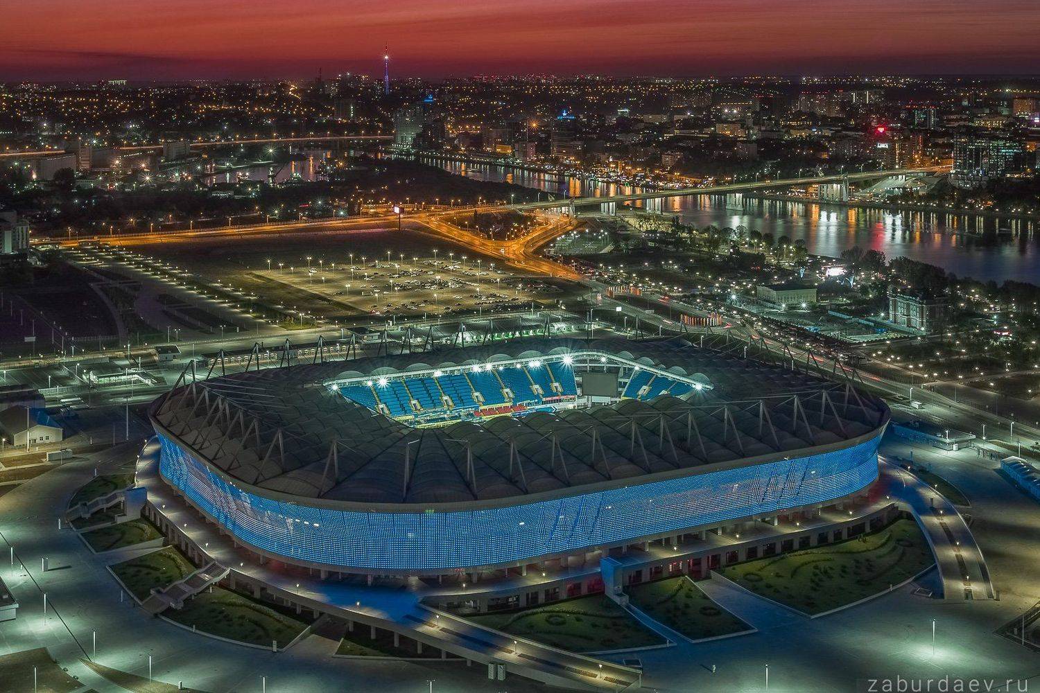 россия, ростов-на-дону, ростов, дон, стадион, футбол, осень, вечер, закат, дрон, квадрокоптер, Станислав Забурдаев