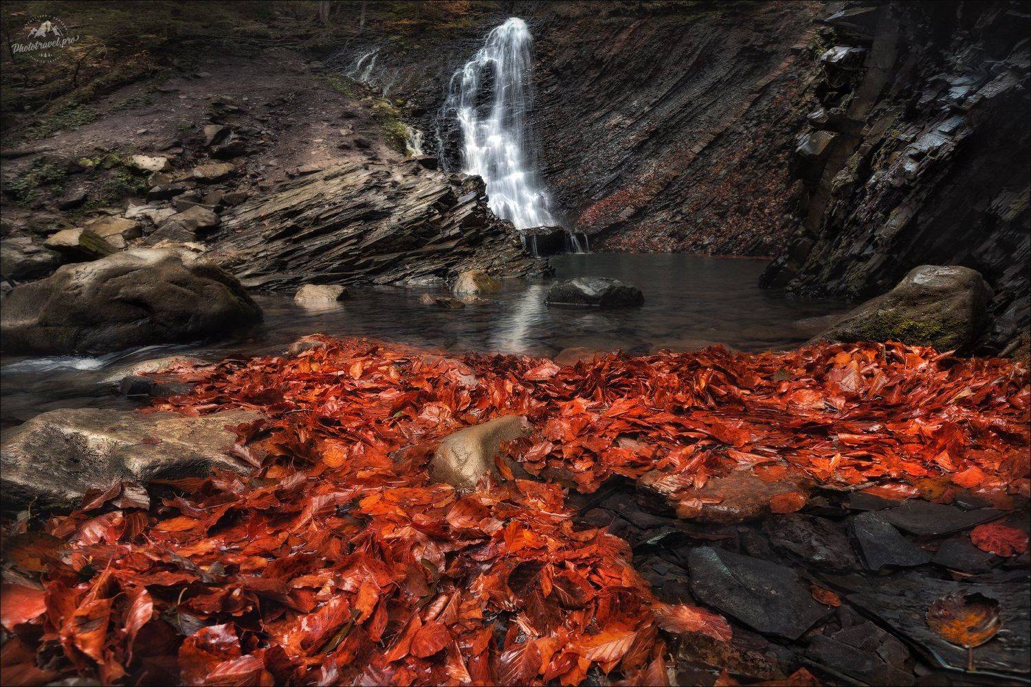 карпаты, водопад гук, осень, урочище женец, водопад женецкий гук, украина,, Влад Соколовский