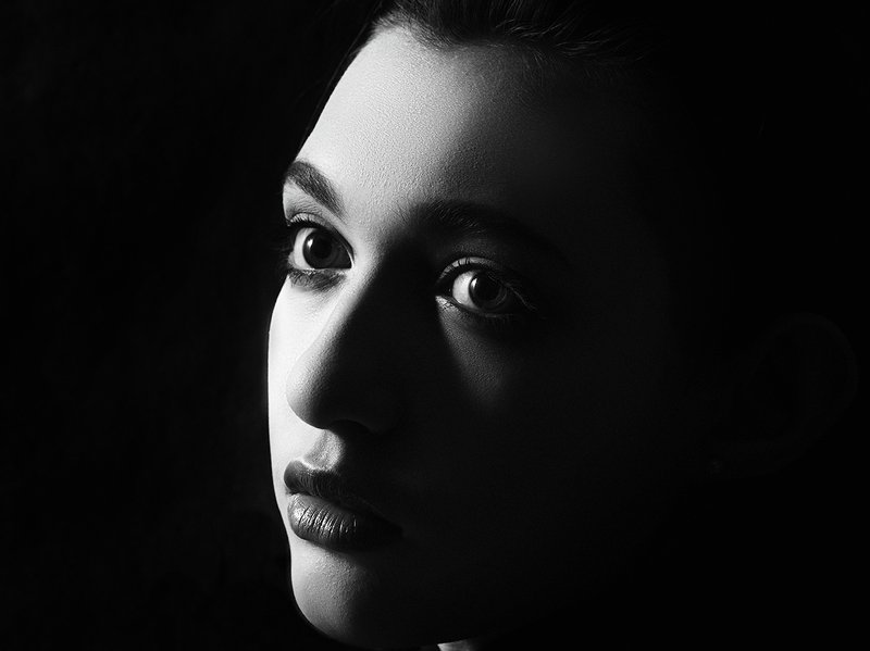 kaliot, portrait, black, blackandwhite Black portrait фото превью