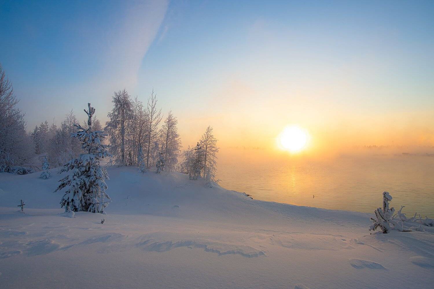 печора,водохранилище,мороз,вечер,,  Толяныч-