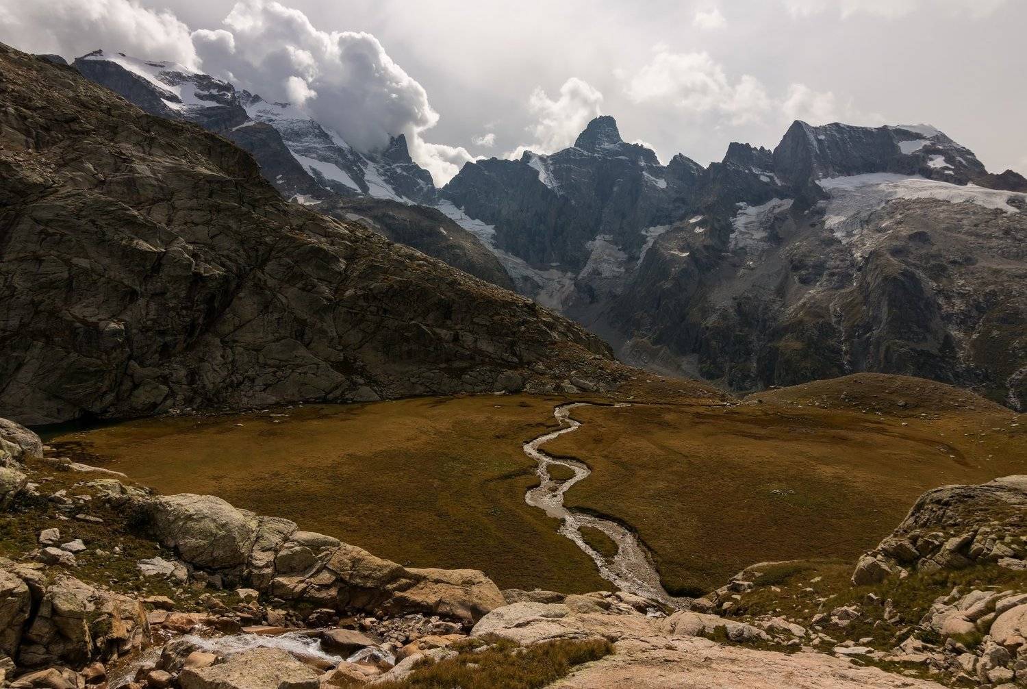 горы, облака, кавказ, Эстелла