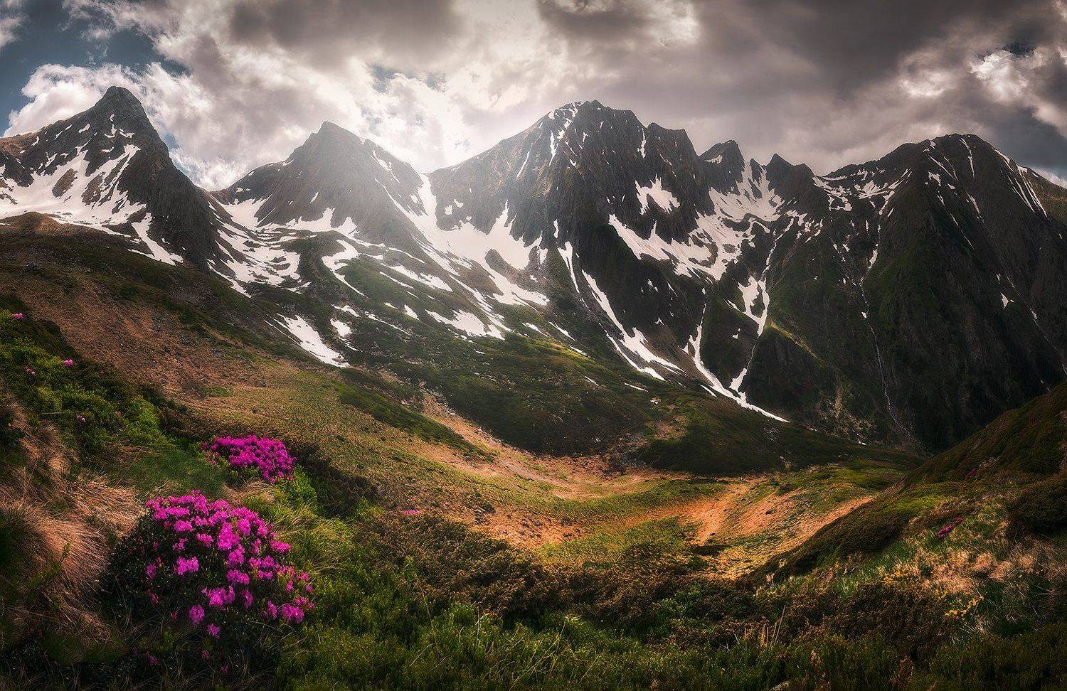 fagaras, romania, landscape, sunset, wide, panorama, Csomai David