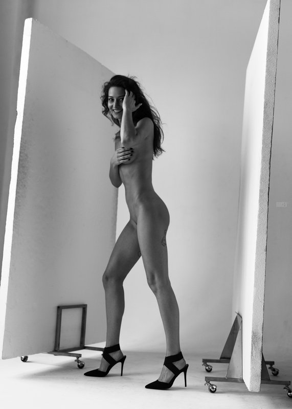 фотомодель, портрет, чб, девушка, красивая, взгляд, черно-белое, woman, beautifull, portrait, black & white, monochrome, canon6d, nude Ксюша фото превью