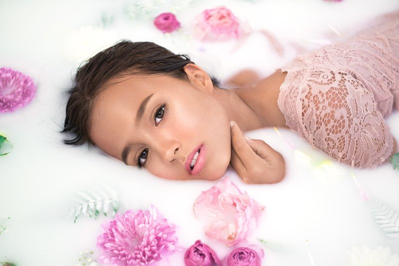 пионы, молоко, peony, milk, girl, девочка, детская фотосессия Пионы в молоке фото превью