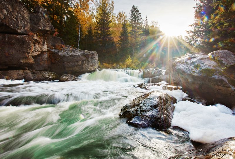 река, утро, солнце Утро на реке фото превью