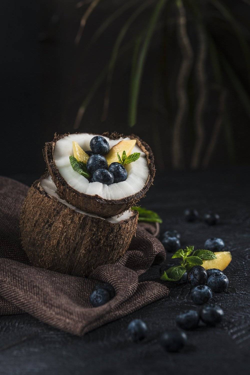 Кокос, черника, персик, еда, фудфото, Алексей Хоруженко