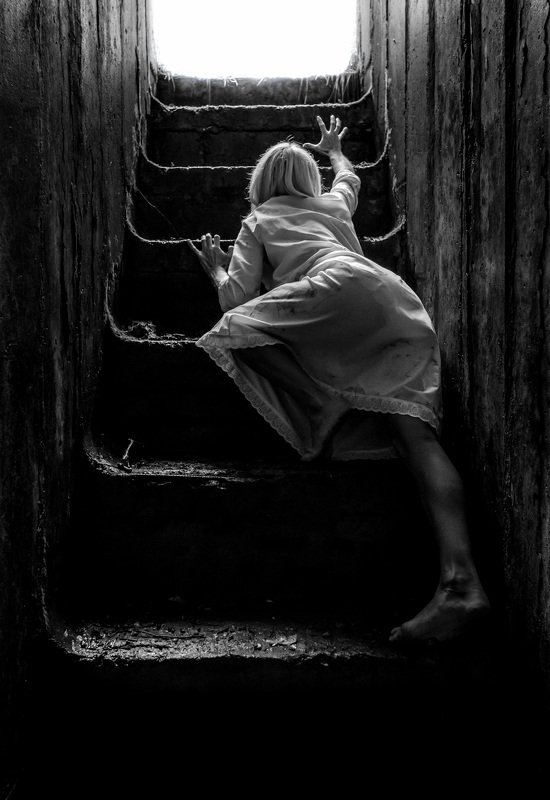 девушка, женщина, ню, черно-белое Выход фото превью