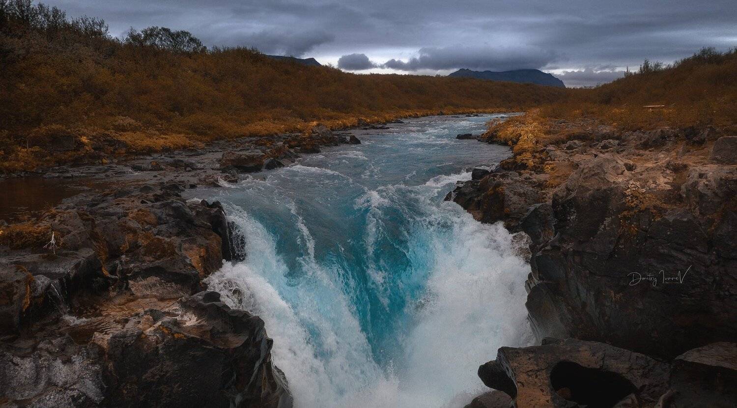 исландия, река, водопад, пейзаж, iceland, Дмитрий Иванов
