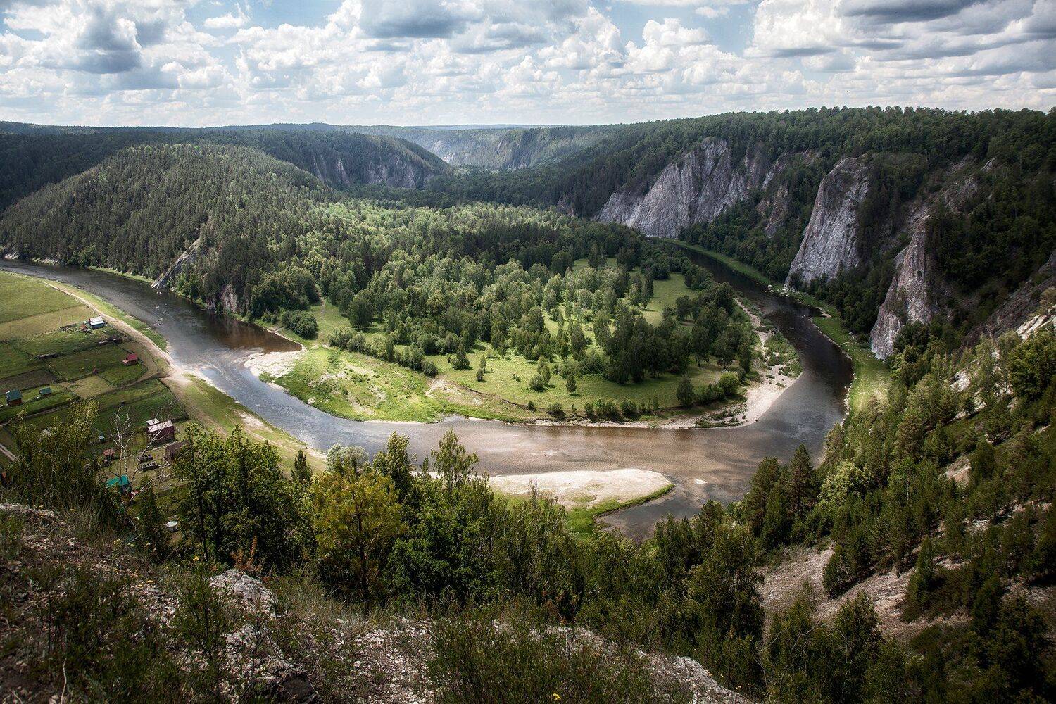 пейзаж,панорама,река,изгиб,лето, Тамара Андреева