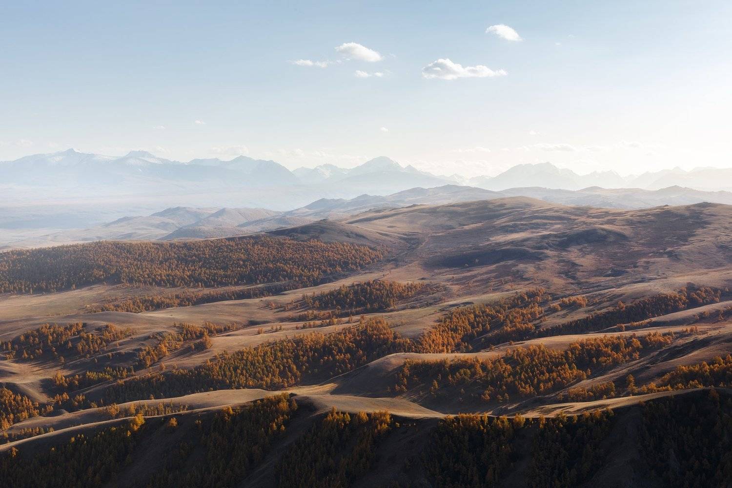 природа, пейзаж, закат, алтай, горы, осень, Станислав Попов