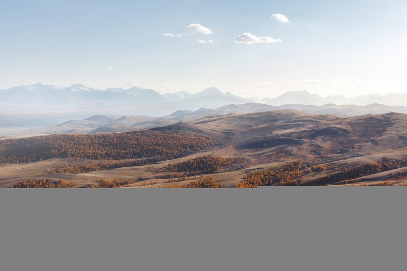 природа, пейзаж, закат, алтай, горы, осень Бесконечные просторы фото превью